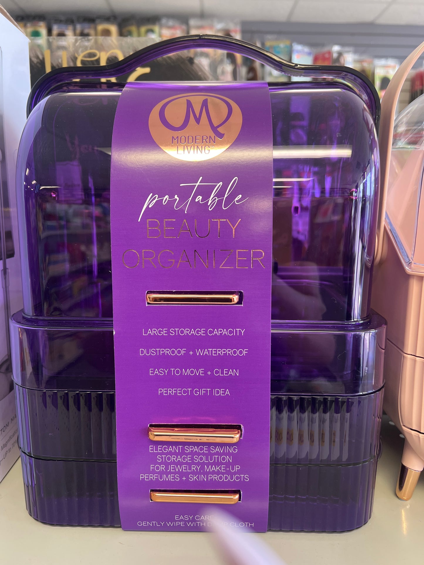 Modern Living Beauty Organizer Purple