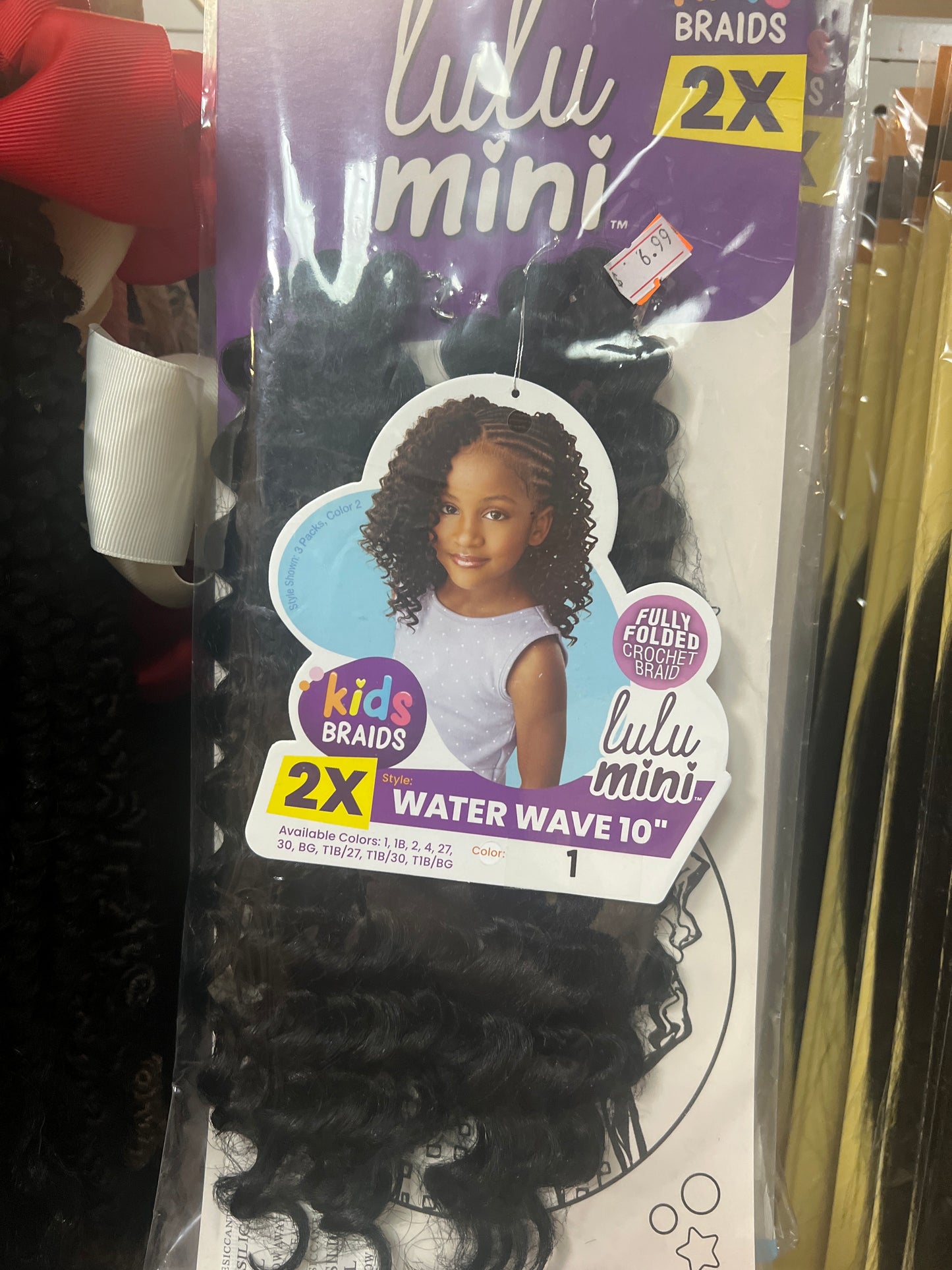 Lulu Mini 2x Kids Braid Water Wave 10 Inch /Crochet