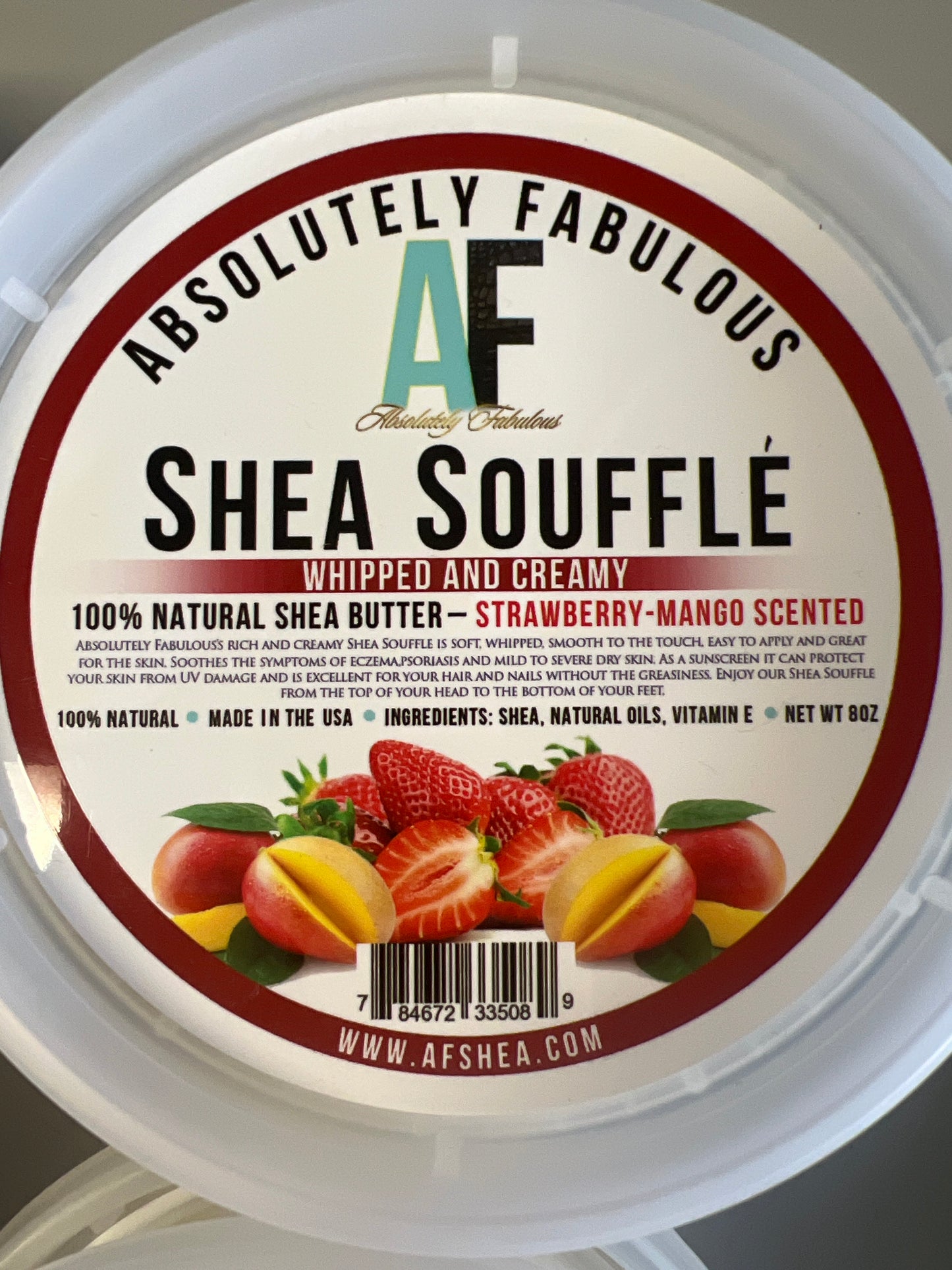 AF Shea Souffle, Whipped & Creamy 100% Natural Shea 8oz