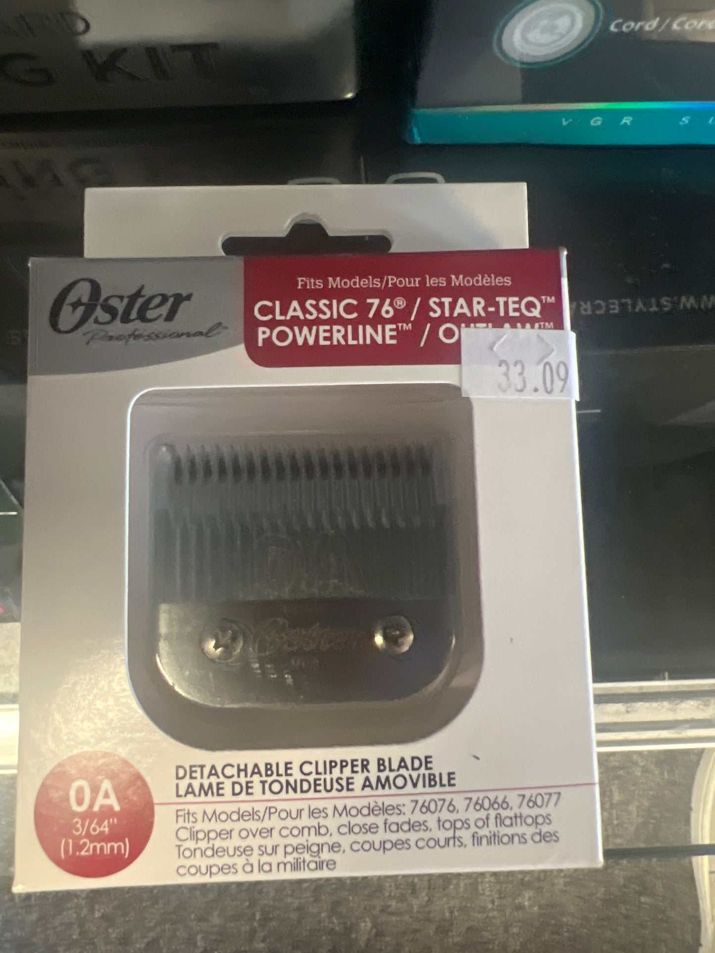 Oster Classic 76/Star-TEQ Detachable Clipper Blade Powerline/ Outlaw 0A 3/64”. (1.2mm)