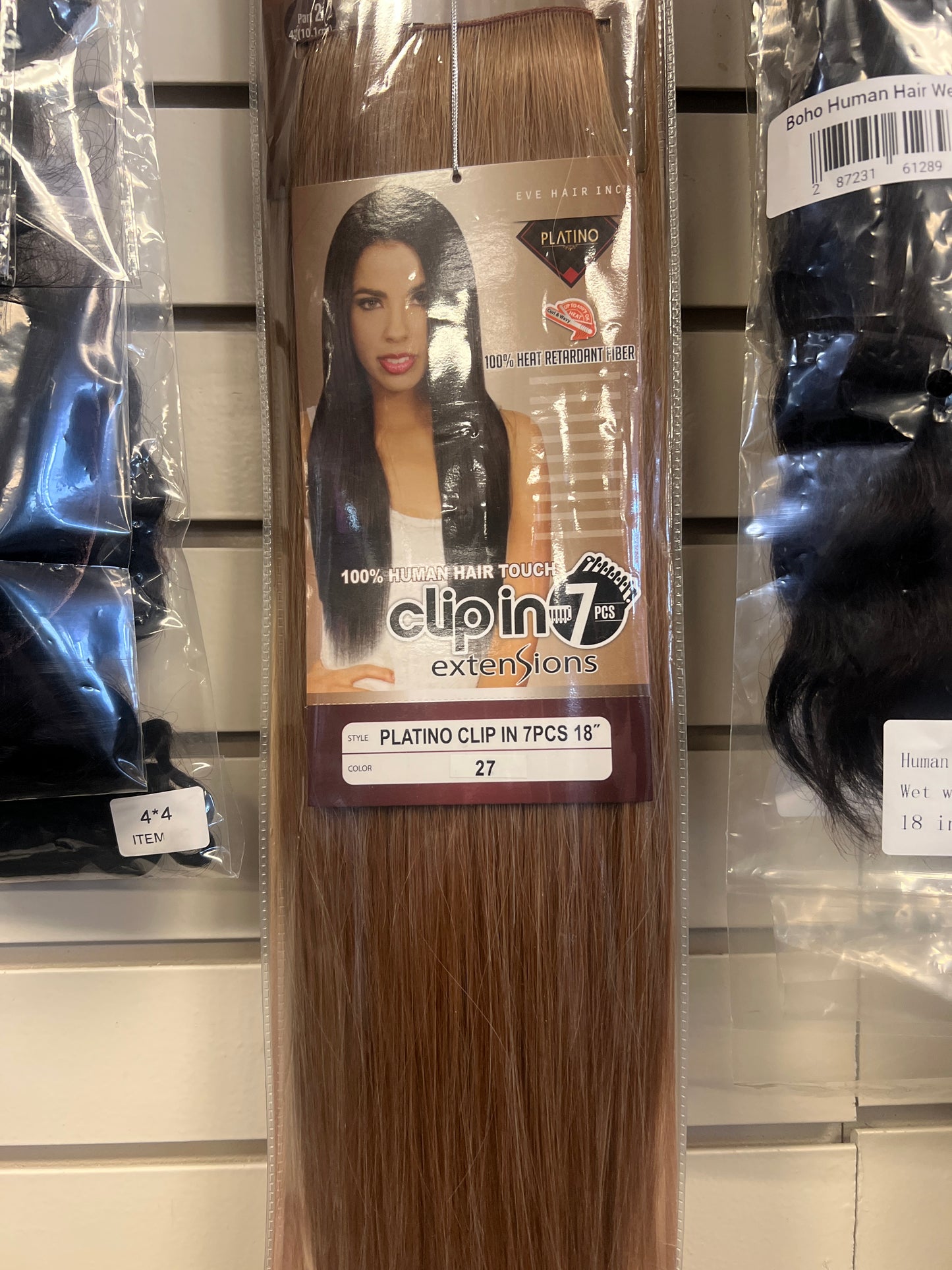 Eve Hair Clip Ins 18 Inch 7 Pieces #27, 150 Grams,