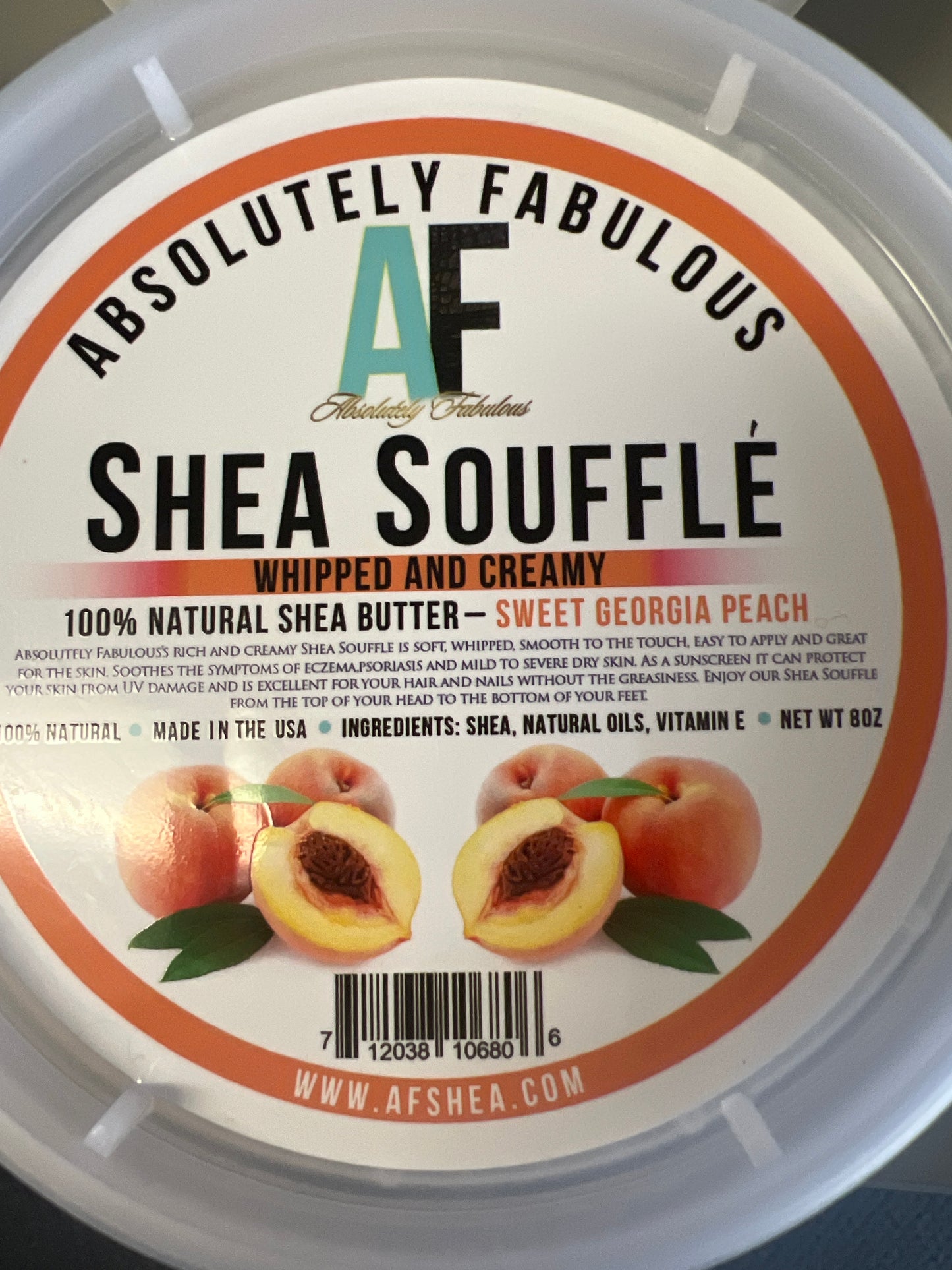 AF Shea Souffle, Whipped & Creamy 100% Natural Shea 8oz