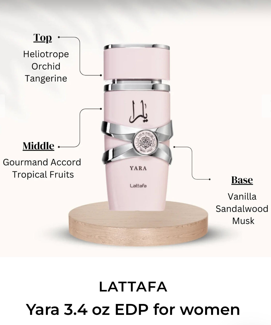 Yara Pink, Eau De Parfum, 3.4 ounces