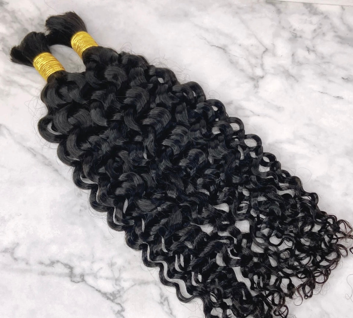Human Hair Spanish Curl Bulk, for braiding, no weft, Boho style