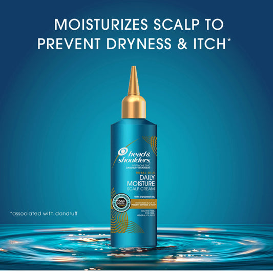 Head and Shoulders Royal Oils Collection, Daily Moisture Scalp Cream, with Coconut oil, Prevents Dryness