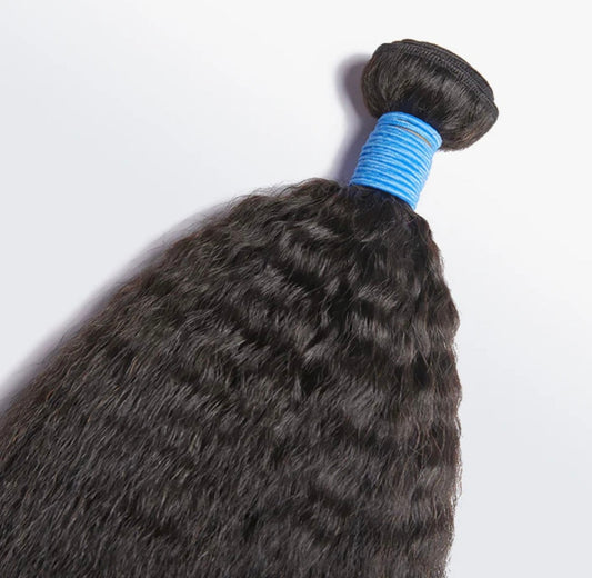 Kinky Straight 100% Unprocessed Virgin Brazilian Human Hair, Bleach, Dye, Perm, Natural texture