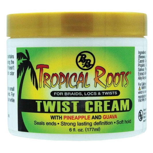 Tropical Roots Twist Cream, with Pineapple and Guava, for Braids, Loc's, and Twist,