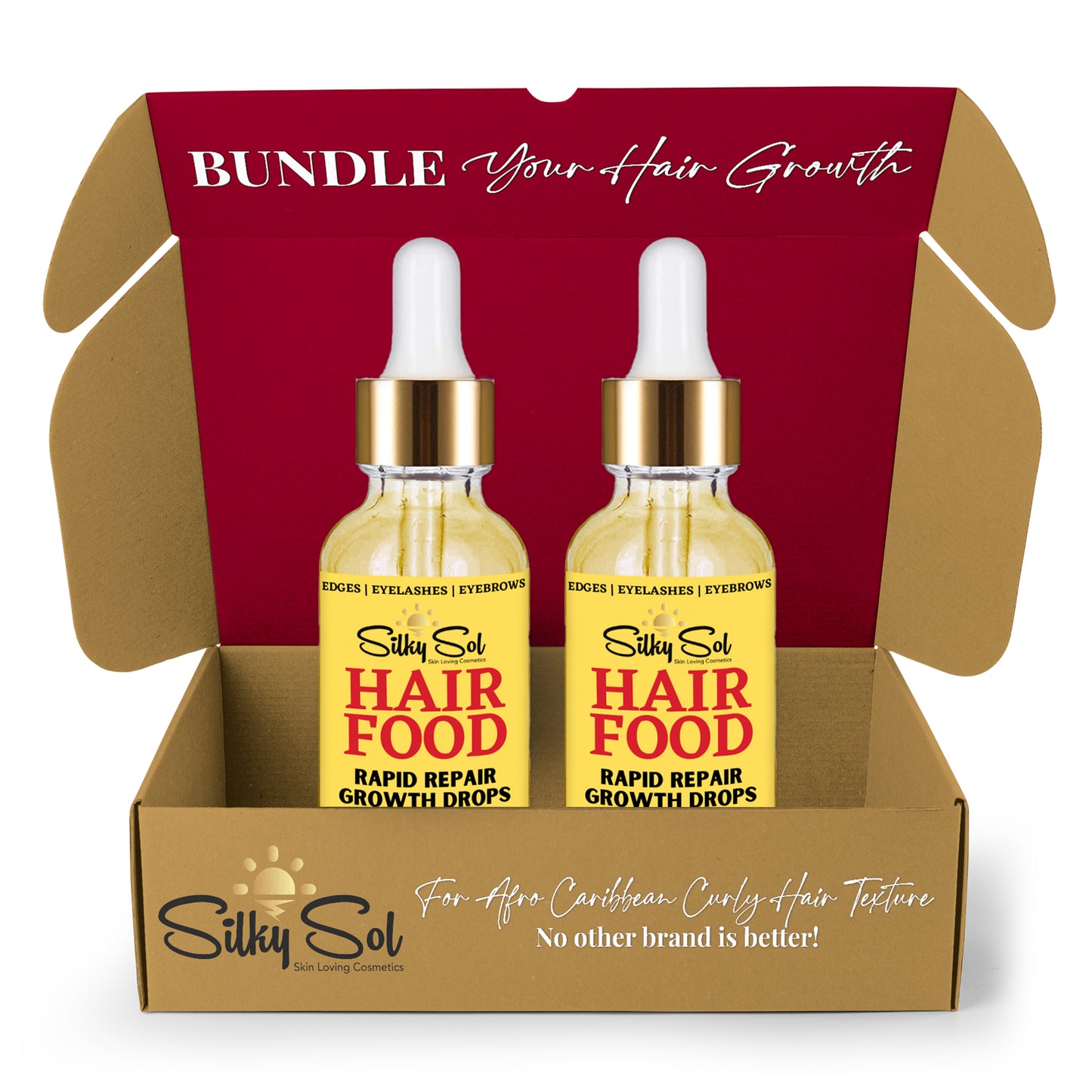 Silky Sol’s "Hair Fertilizer" A None-GMO, Plant Based Repair Oil , infused with vitamin D, Extra Strength Formula, Rapid Growth, Repairs Damaged Follicles, and Thickens Thin Hair quickly.